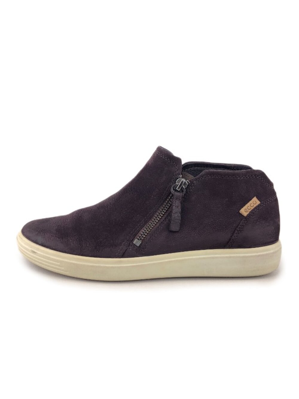 Ecco Soft 7 Low Purple Nubuck Zip Booties 7